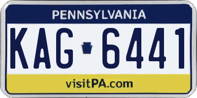 PA license plate KAG6441