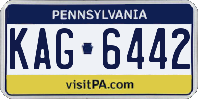 PA license plate KAG6442