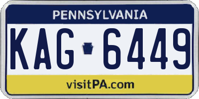 PA license plate KAG6449