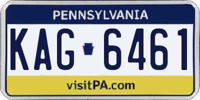 PA license plate KAG6461