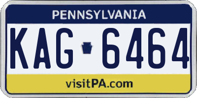 PA license plate KAG6464