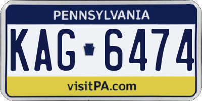 PA license plate KAG6474