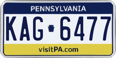 PA license plate KAG6477