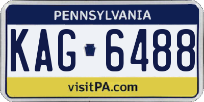 PA license plate KAG6488