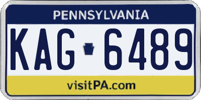 PA license plate KAG6489