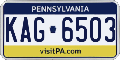 PA license plate KAG6503