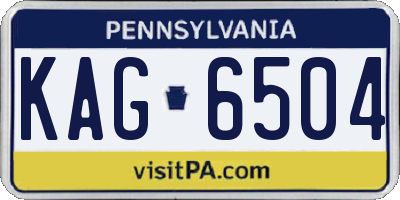 PA license plate KAG6504