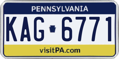 PA license plate KAG6771