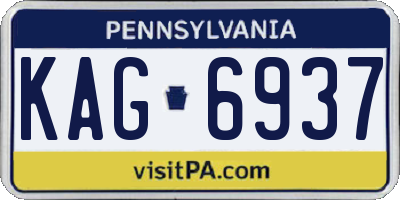 PA license plate KAG6937