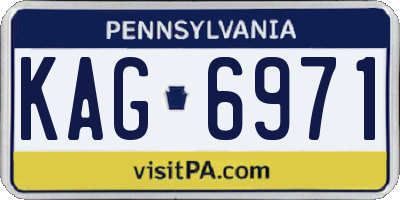 PA license plate KAG6971