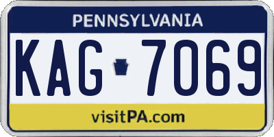 PA license plate KAG7069