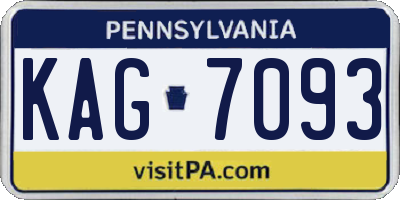 PA license plate KAG7093