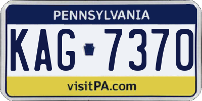 PA license plate KAG7370