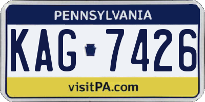 PA license plate KAG7426
