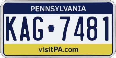 PA license plate KAG7481