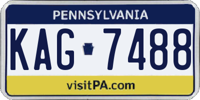 PA license plate KAG7488