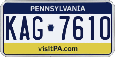 PA license plate KAG7610