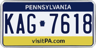 PA license plate KAG7618