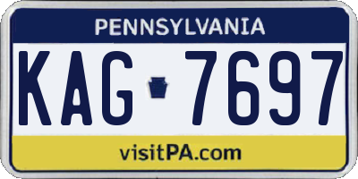 PA license plate KAG7697