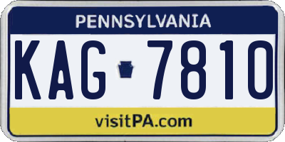 PA license plate KAG7810