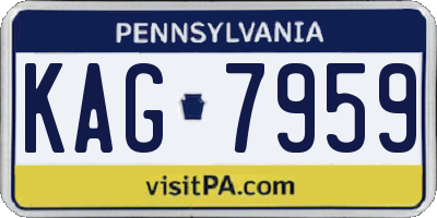 PA license plate KAG7959