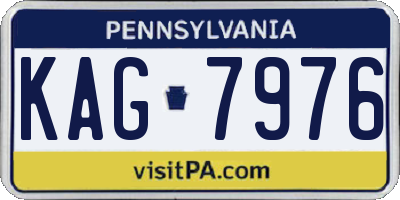 PA license plate KAG7976