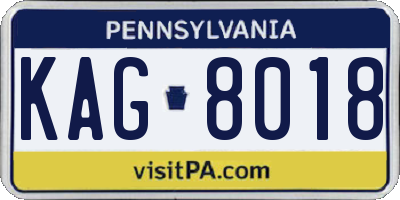 PA license plate KAG8018