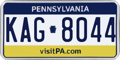 PA license plate KAG8044