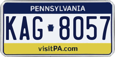 PA license plate KAG8057