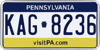 PA license plate KAG8236