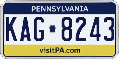 PA license plate KAG8243
