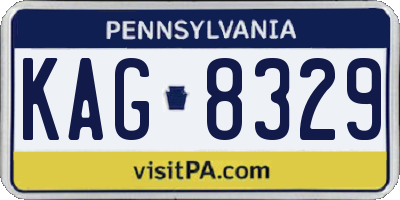 PA license plate KAG8329