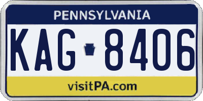 PA license plate KAG8406