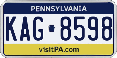PA license plate KAG8598