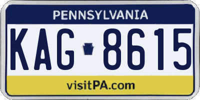 PA license plate KAG8615