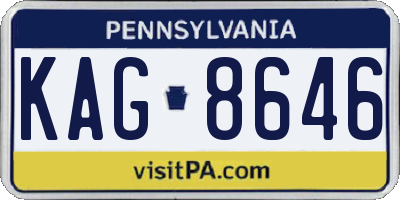 PA license plate KAG8646