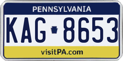 PA license plate KAG8653