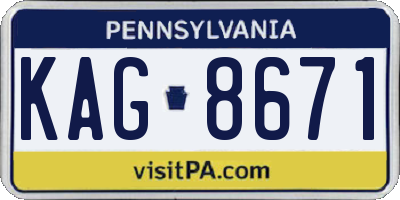 PA license plate KAG8671