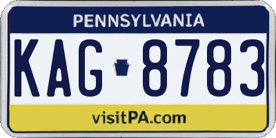 PA license plate KAG8783