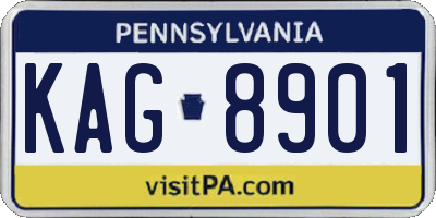 PA license plate KAG8901