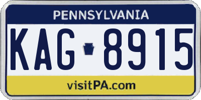 PA license plate KAG8915