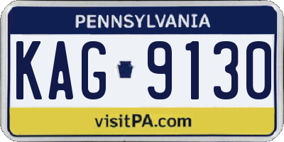 PA license plate KAG9130