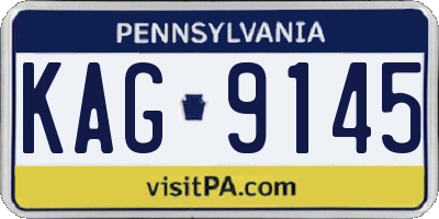 PA license plate KAG9145