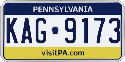 PA license plate KAG9173