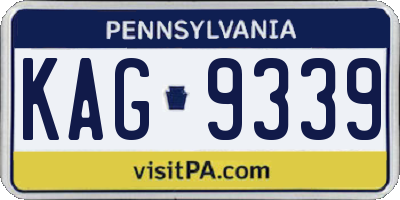 PA license plate KAG9339