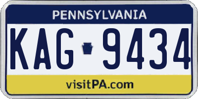 PA license plate KAG9434