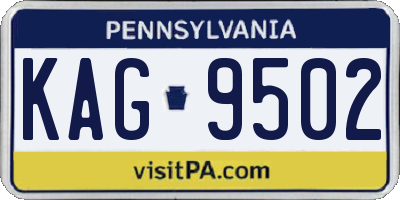 PA license plate KAG9502