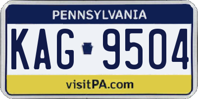 PA license plate KAG9504
