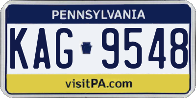 PA license plate KAG9548