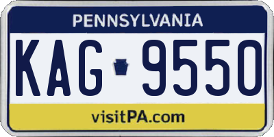 PA license plate KAG9550